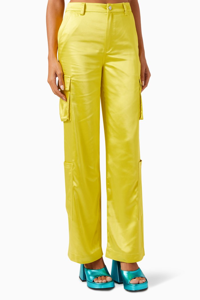 

Rhodes Cargo Pants in Satin, Green