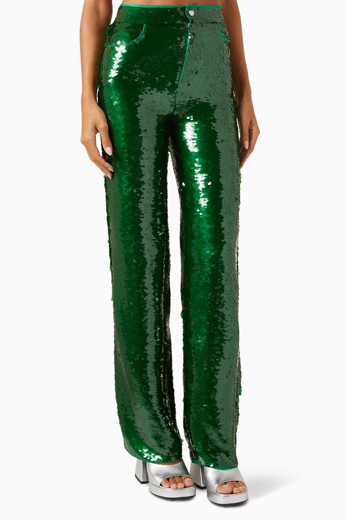 

Can Can Pants in Sequin, Green