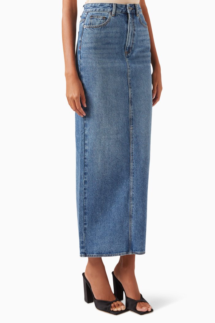 

Denim Maxi Skirt, Blue