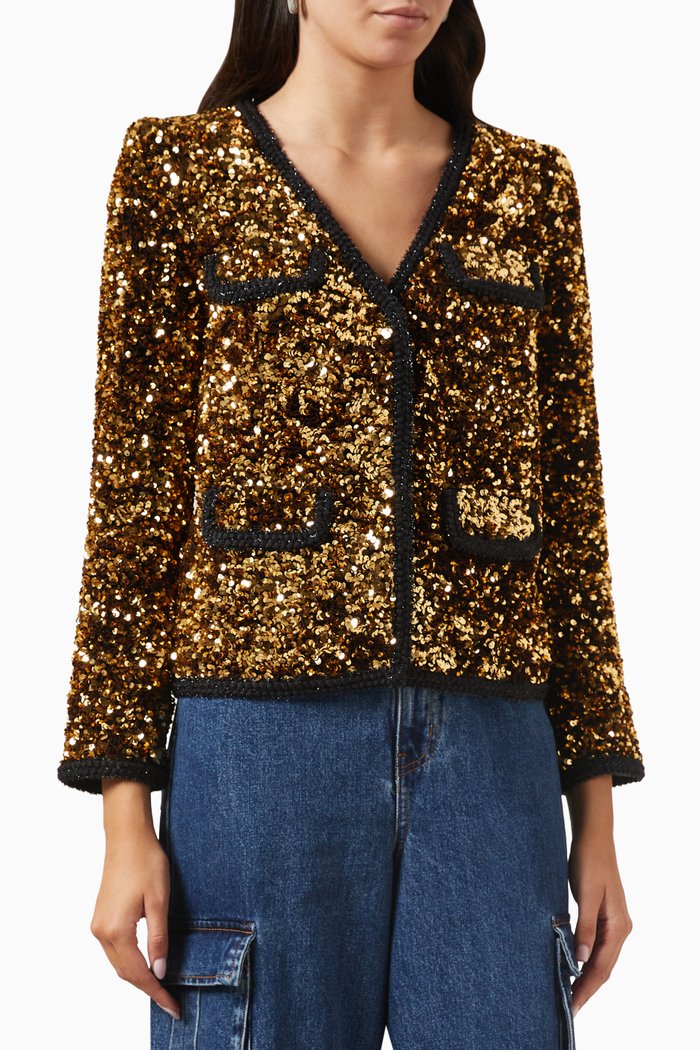 

Sequin Jacket, Gold