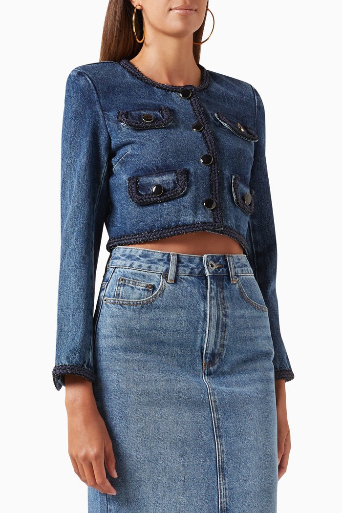 

Braid Detail Denim Jacket, Blue