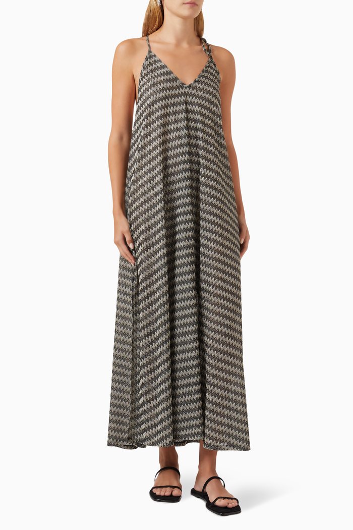 

Rafe Beach Maxi Dress in Lurex-jacquard Jersey, Black
