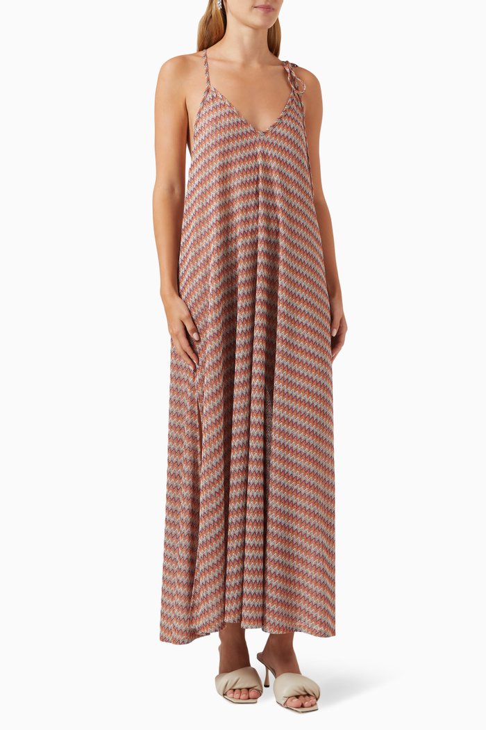 

Rafe Beach Maxi Dress in Lurex-jacquard Jersey, Neutral