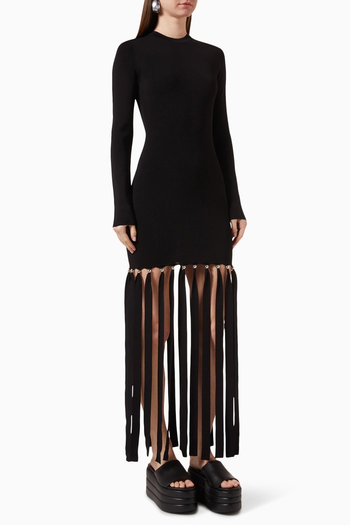 

Eclisse Dress in Viscose-blend Knit, Black