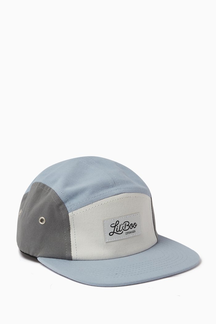

Block Colour 5-panel Cap in Organic Cotton, Blue