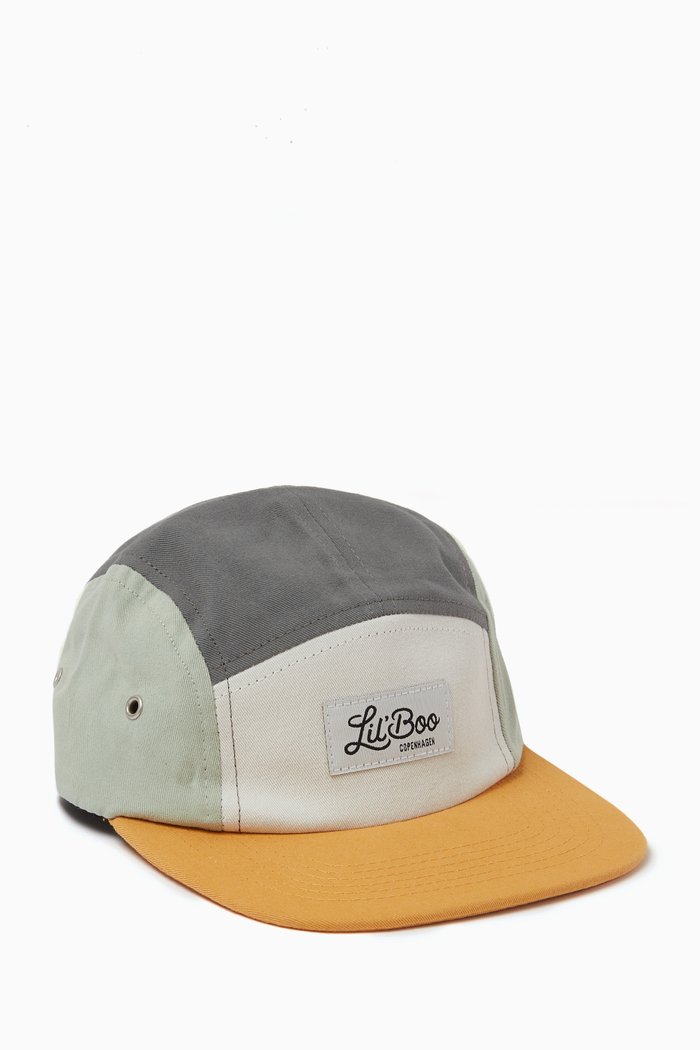 

Colour-block Logo-patch Cap in Organic Cotton, Multicolour
