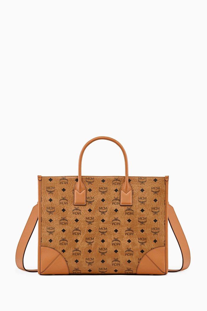 Large München Tote in Visetos, Brown