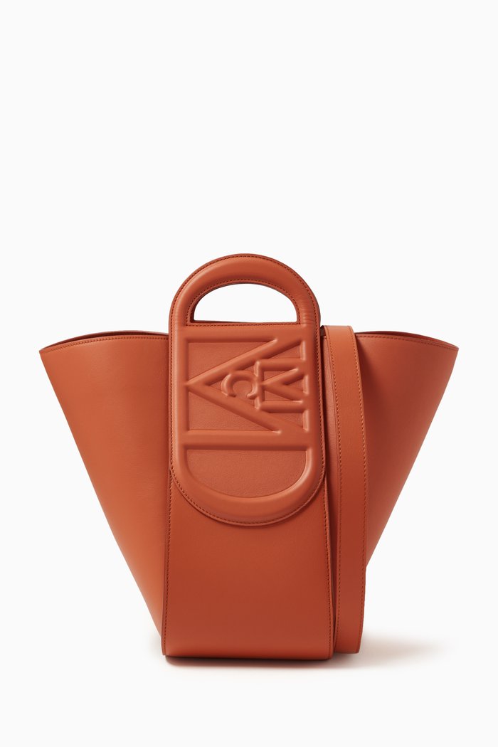 

Large Mode Travia Tote in Spanish Nappa Leather, Brown