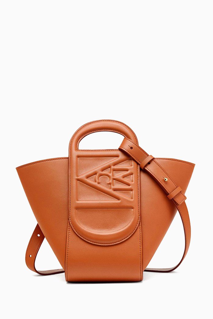 

Mini Mode Travia Tote in Spanish Nappa Leather, Brown