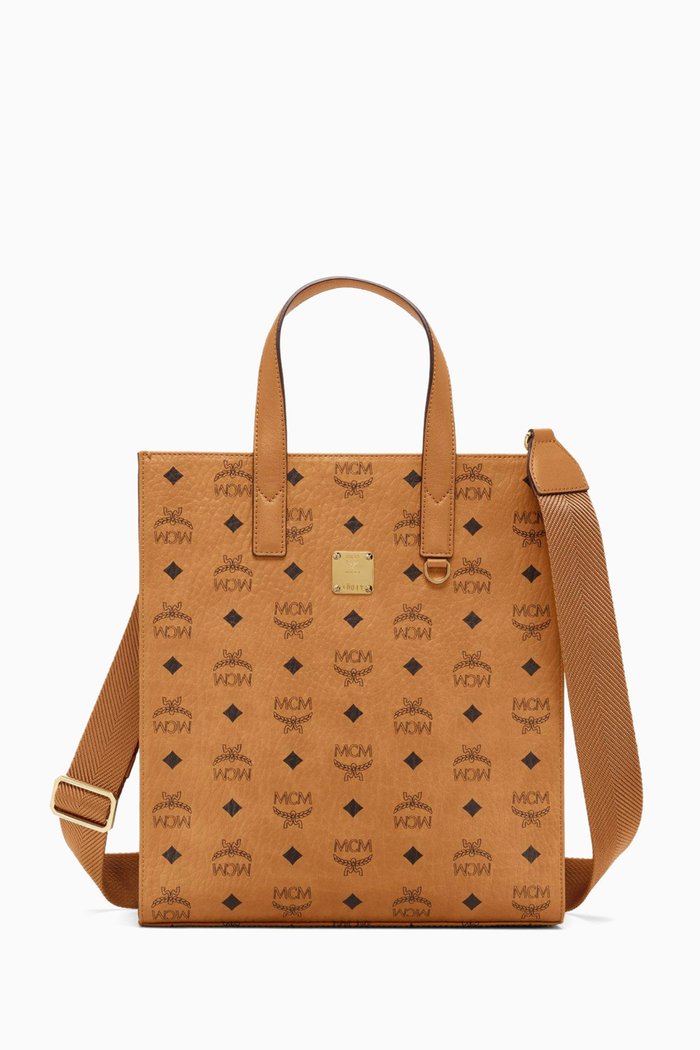 Small Aren VI Tote in Visetos, Brown