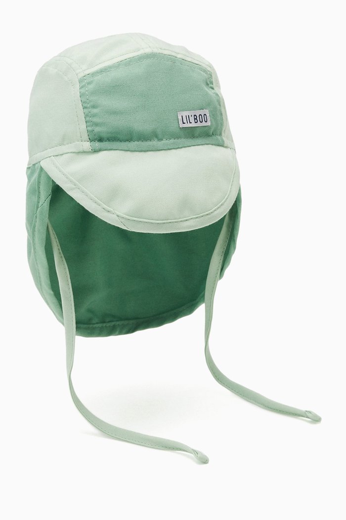 

Block Colour Soft Baby UV Sun Cap in Cotton, Green