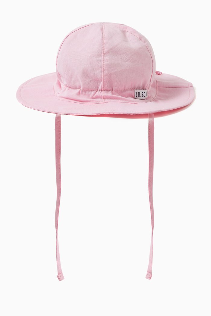 

Logo-patch Sun Hat in Cotton, Pink