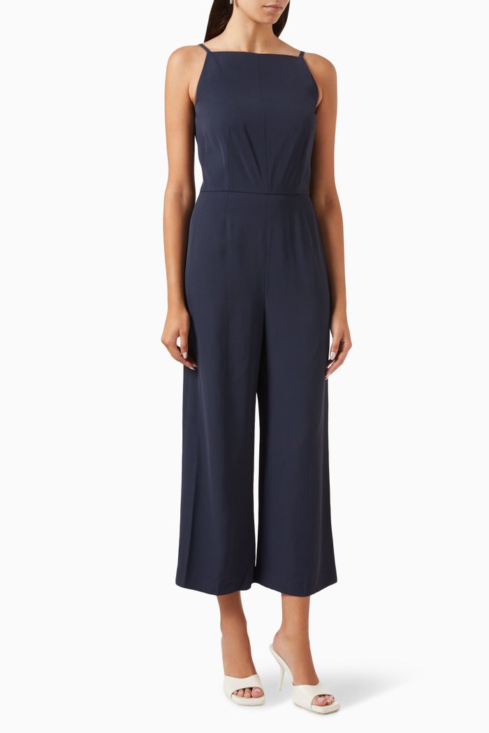 

Square Neckline Jumpsuit, Blue