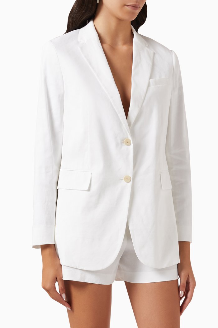 

Buttoned Blazer, White
