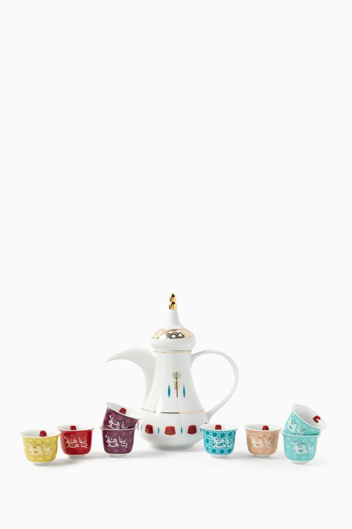 

Khaizaran Dallah and Coffee Cup Set, Multicolour