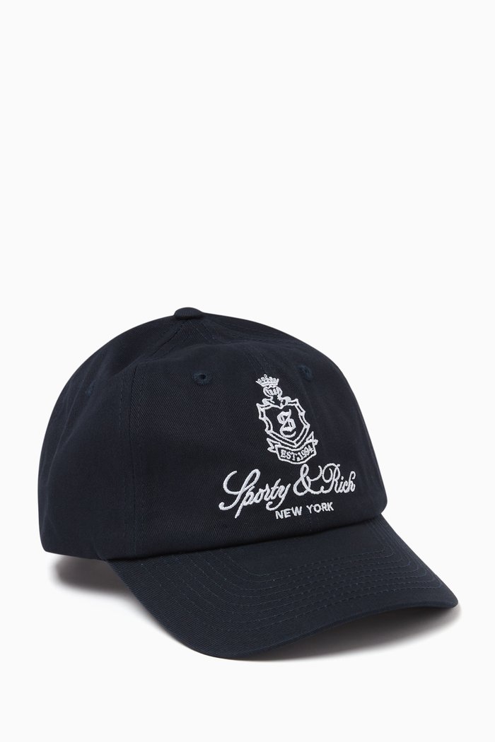 

Vendome Logo Baseball Cap in Gabardine, Blue
