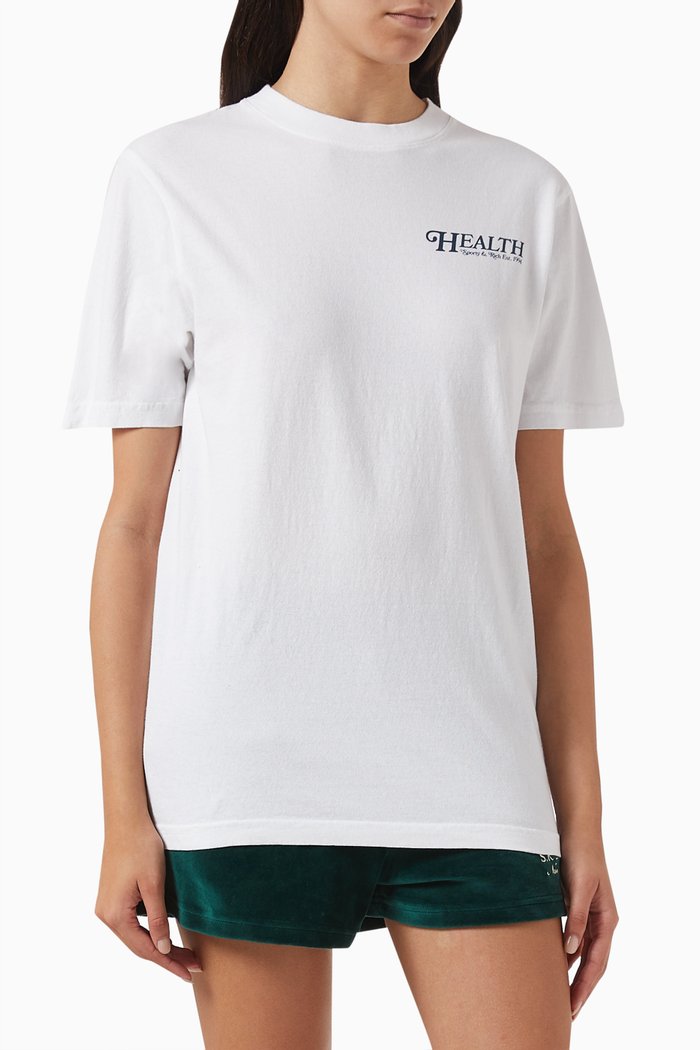 

70s Health T-shirt in Cotton, White