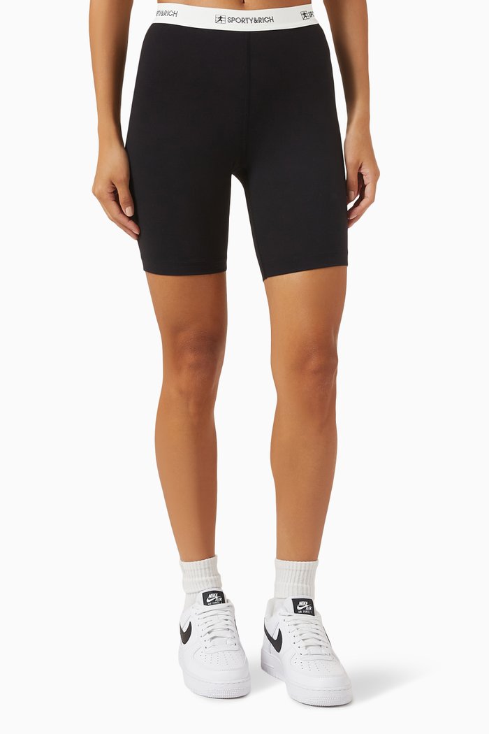

80s Runner Bike Shorts in Jersey, Black