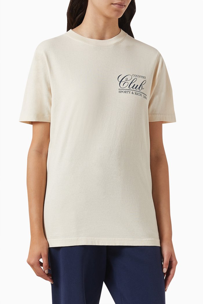 

94 Country Club T-shirt in Cotton, Neutral