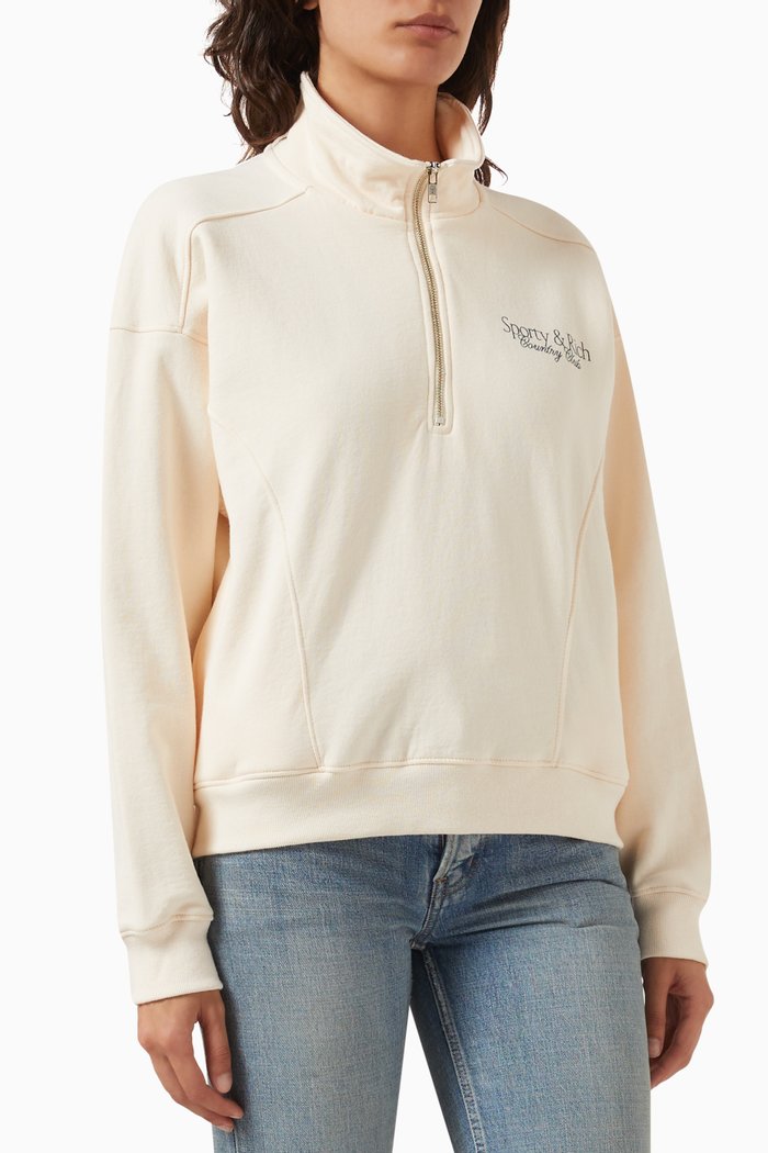 

Country Club Quarter Zip in Cotton, Neutral