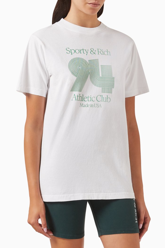

94 Athletic Club T-shirt in Cotton-jersey, White