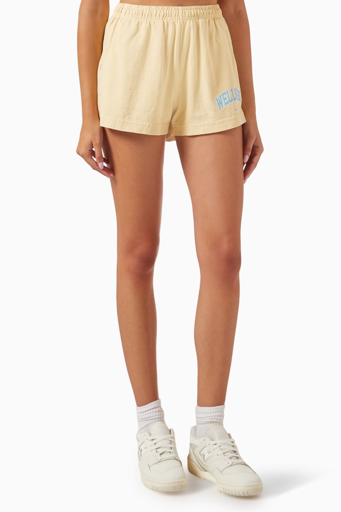 Wellness Ivy Disco Shorts in Cotton, Neutral