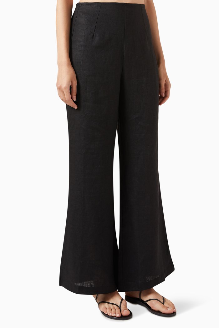 

Ottavio Pants in Linen, Black