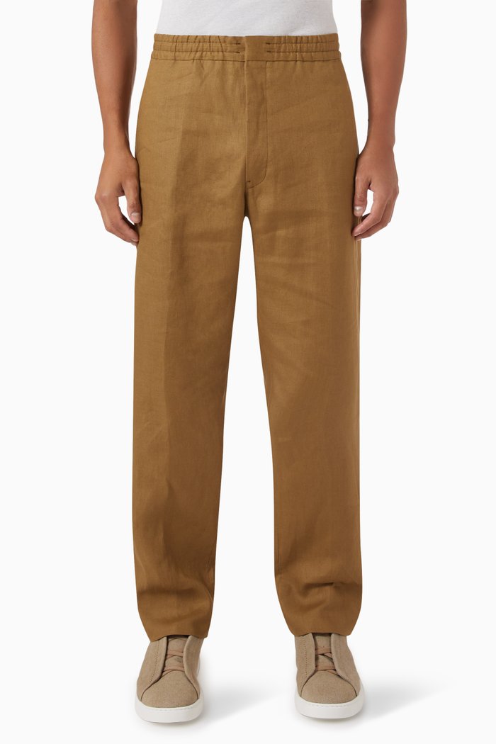 

Jogger Pants in Linen, Green