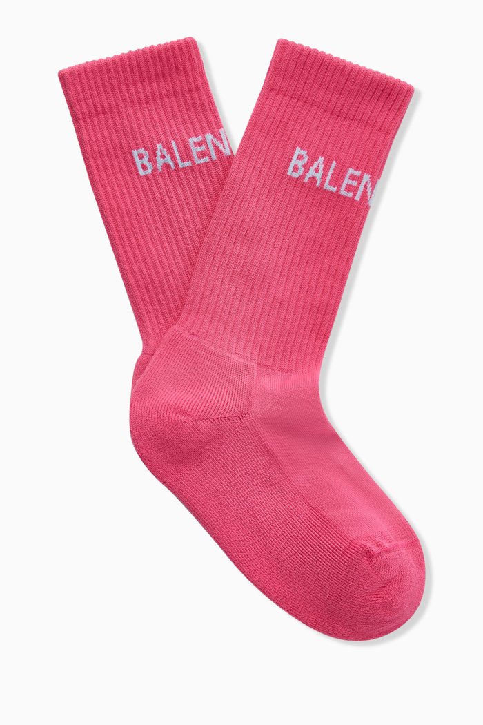 

Balenciaga Tennis Socks in Technical Fabric, Pink