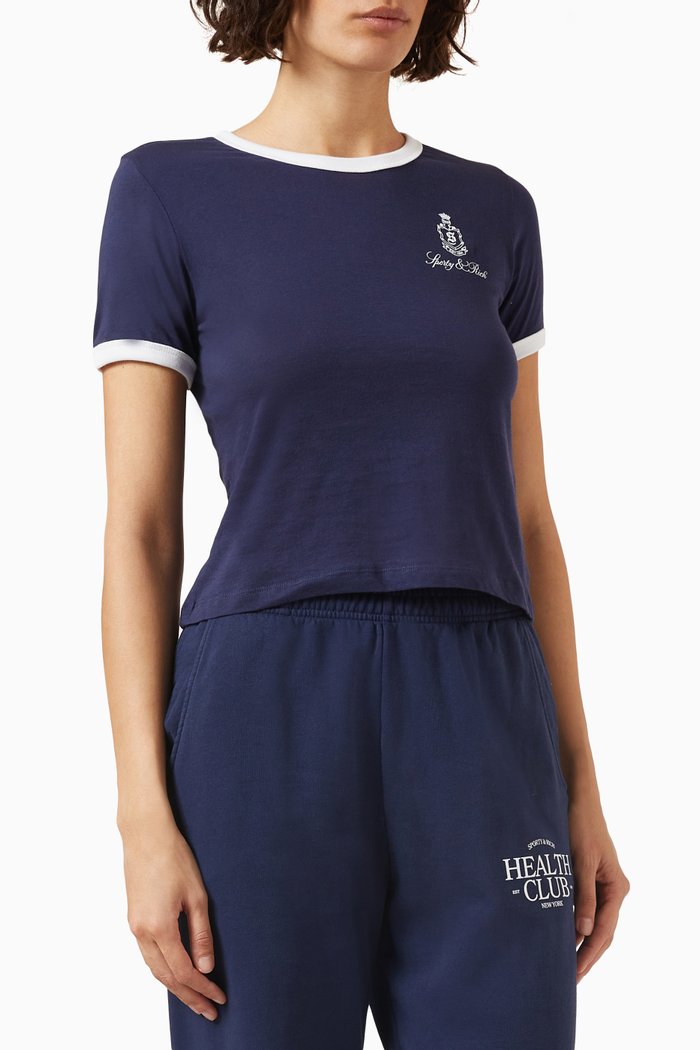 

Vendome Ringer T-shirt in Cotton-jersey, Blue