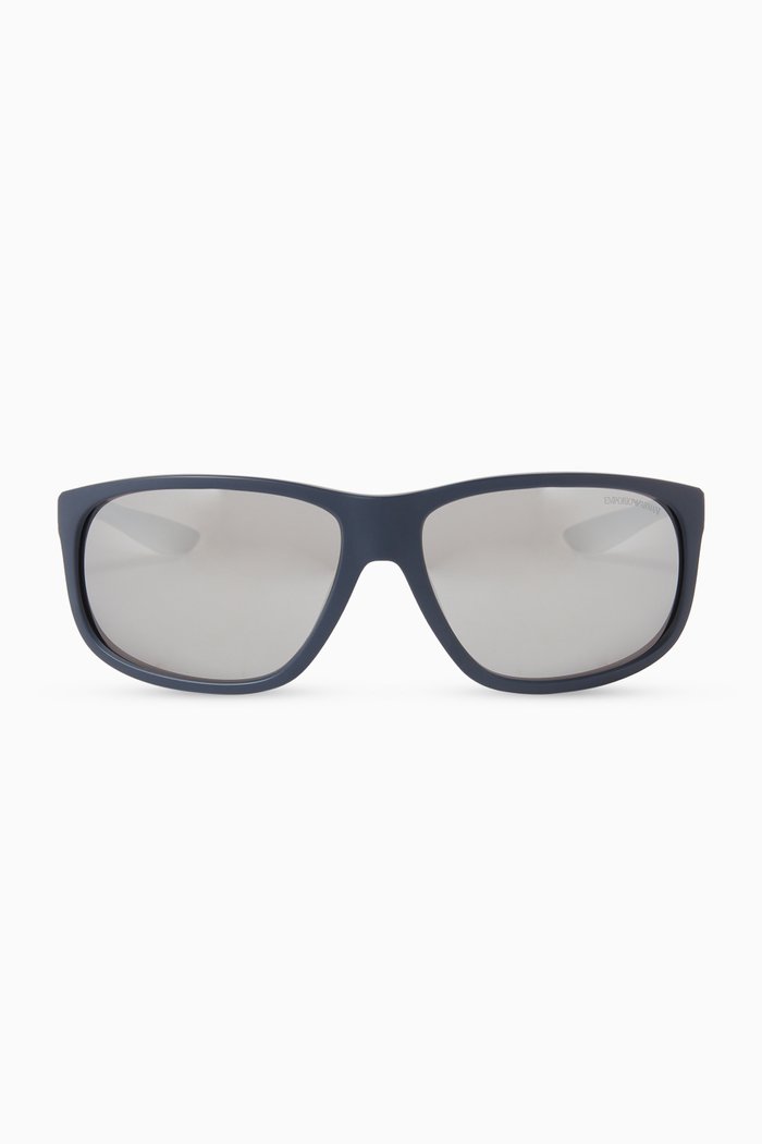 D-frame Sunglasses in Acetate, Grey