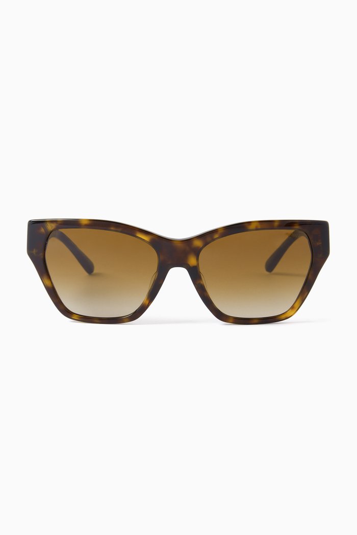 

Cat-eye Sunglasses in Acetate, Brown