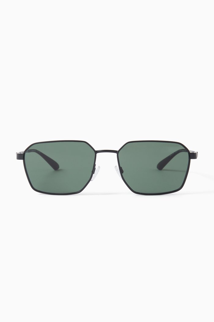 

Square Sunglasses in Metal, Green
