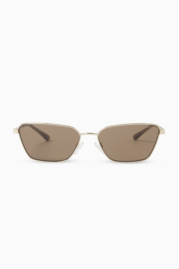 

Cat-eye Sunglasses in Metal, Brown