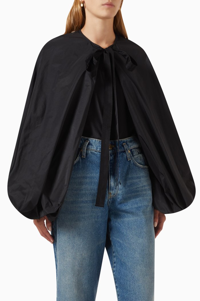 

Kiwano Shrug in Taffeta, Black