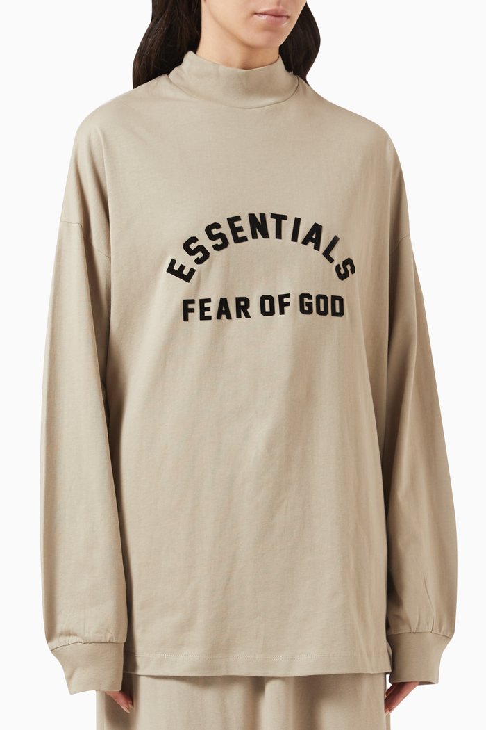 Essentials Long-sleeve T-shirt in Cotton-jersey, Neutral