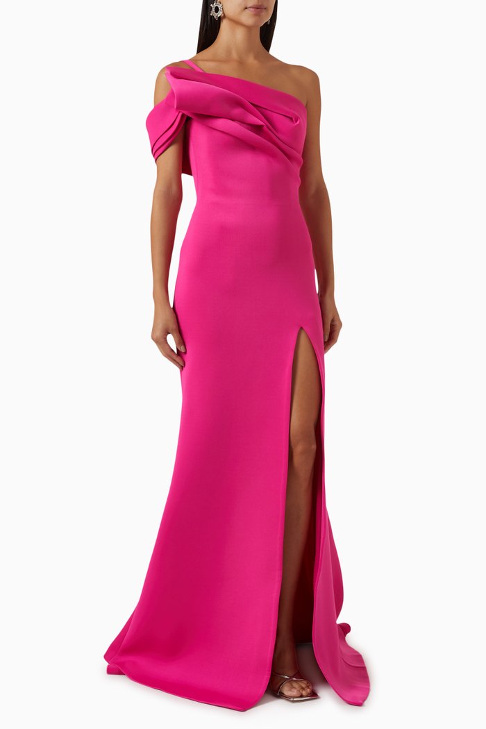 One-shoulder Dress, Multicolour