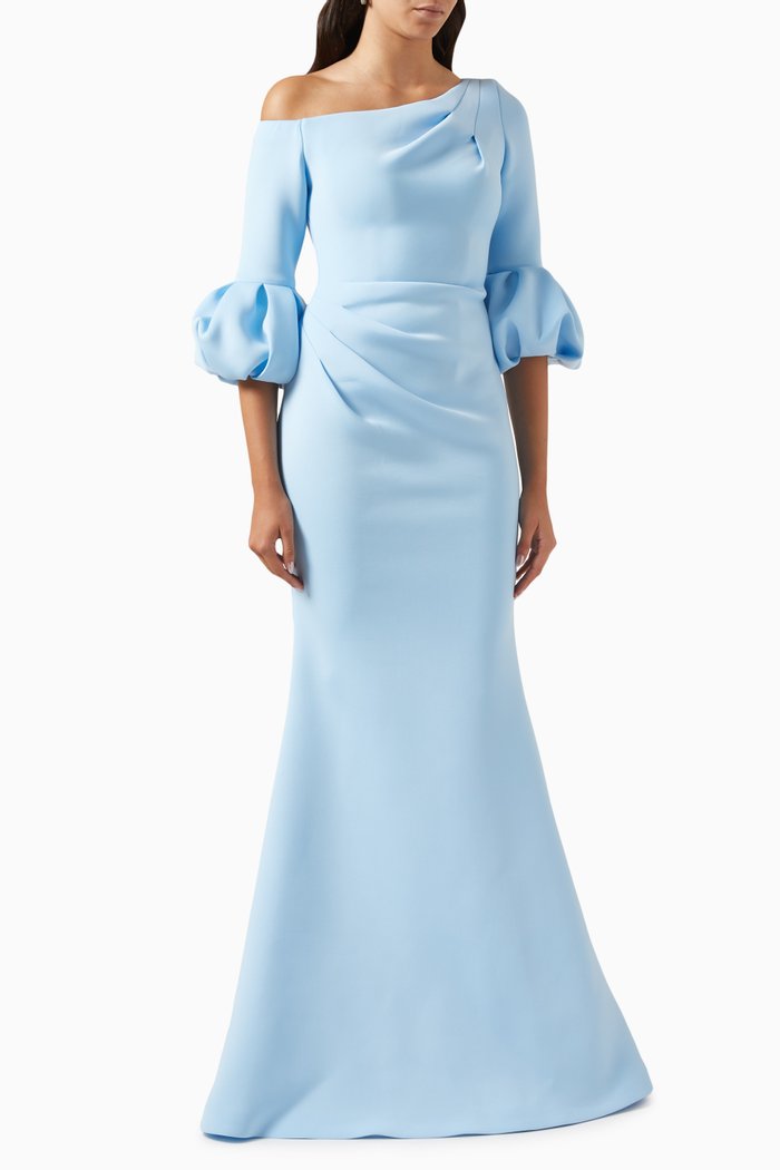 

Off-the-shoulders Dress, Blue