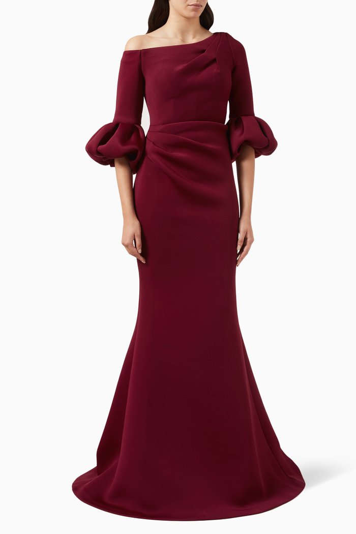 Off-the-shoulders Dress, Red