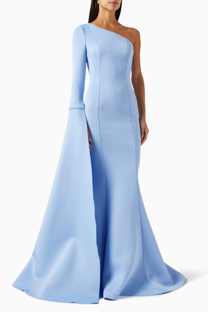 

One-shoulder Dress, Blue