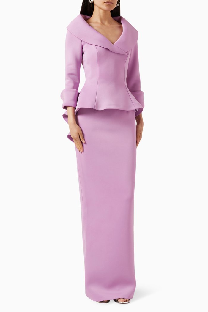 

Peplum Dress, Purple