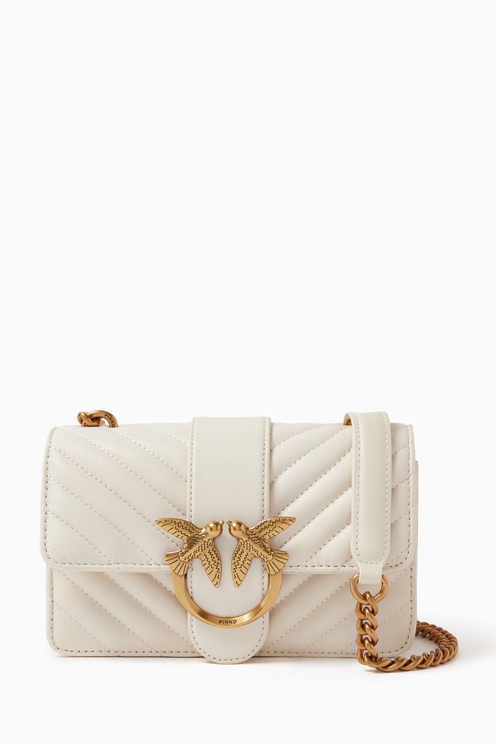 

Mini Love One Bag in Leather, Neutral