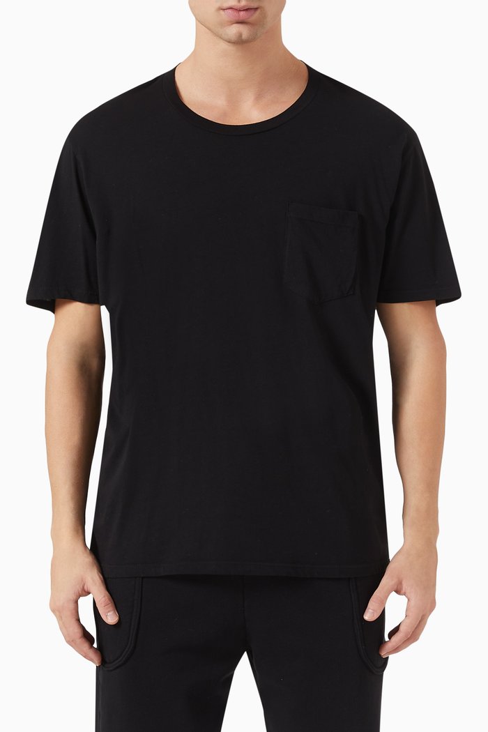 

Patch Pocket T-shirt in Cotton Jersey, Black
