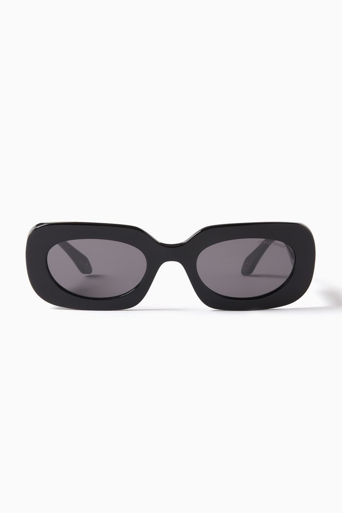 

Rectangle Sunglasses in Havana Acetate, Grey