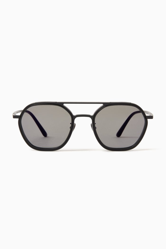 

Aviator Sunglasses in Metal, Grey