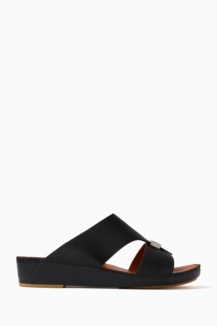 

Cinghia Trecce Pelli Sandals in Calf Leather, Black