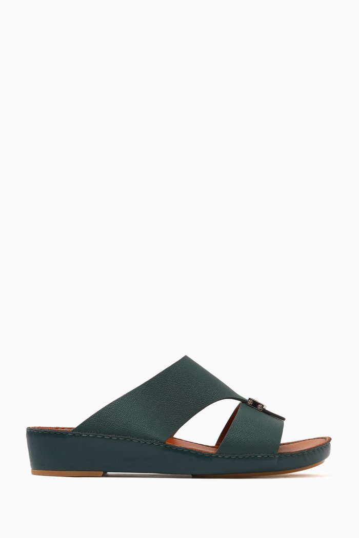 

Cinghia Trecce Pelli Sandals in Calf Leather, Green