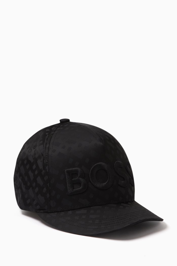 

Seville Baseball Cap in Monogram Jacquard, Black