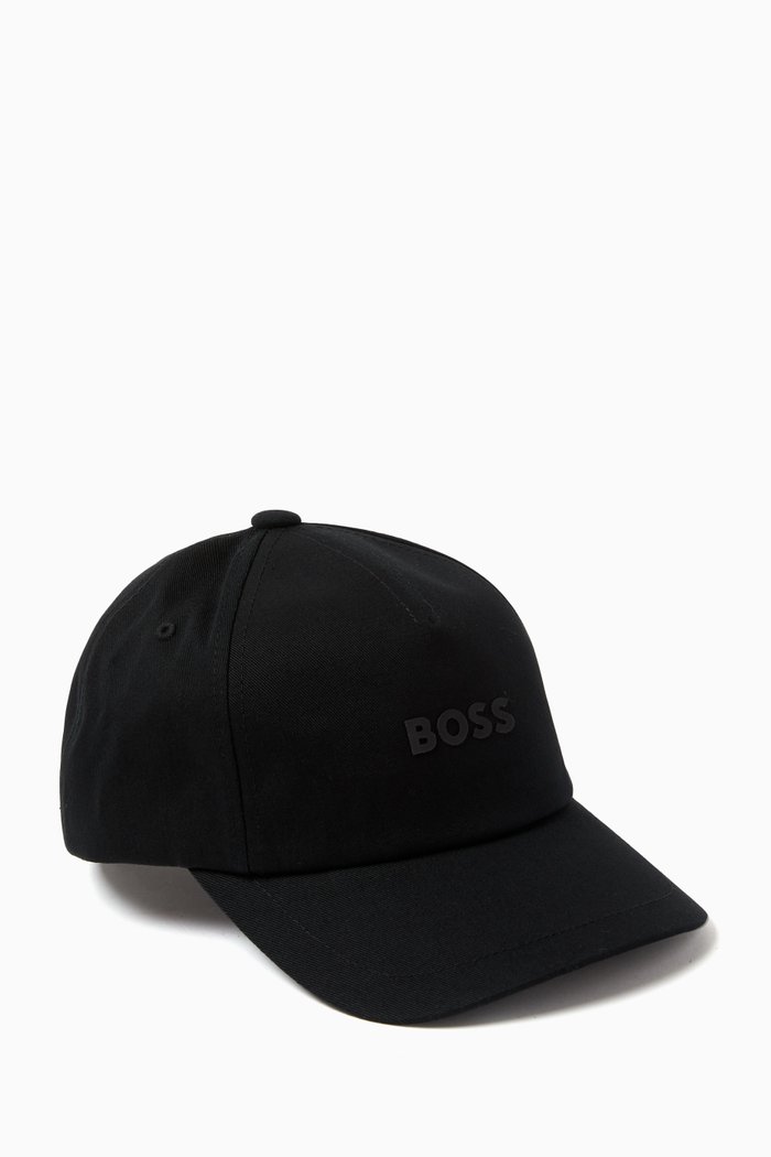 

Logo Baseball Cap in Cotton Twill, Black