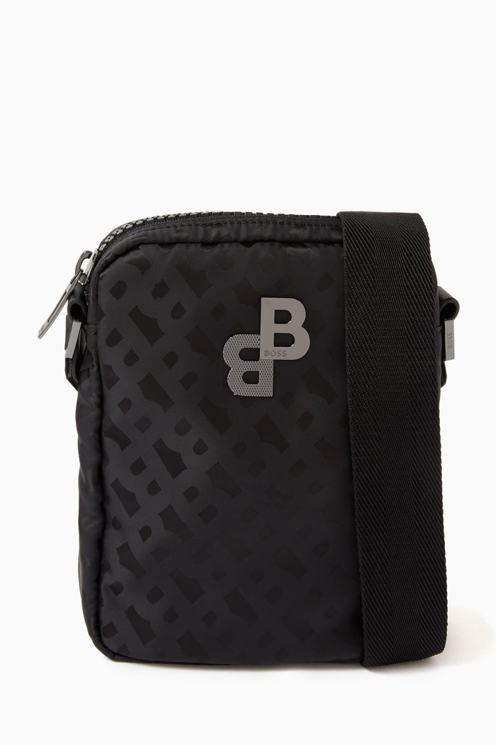 Bradley Crossbody Bag in Recycled Nylon, Black